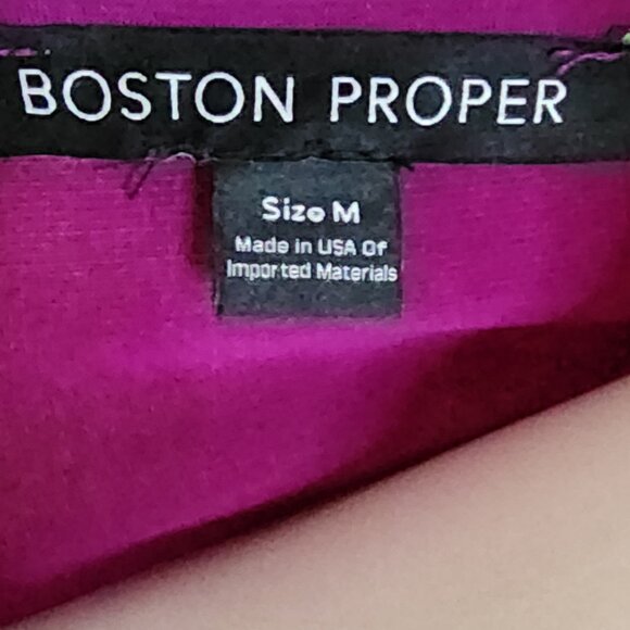 Boston Proper Top Womens Size M Medium Solid All Purple Keyhole Tie Front - Picture 5 of 8